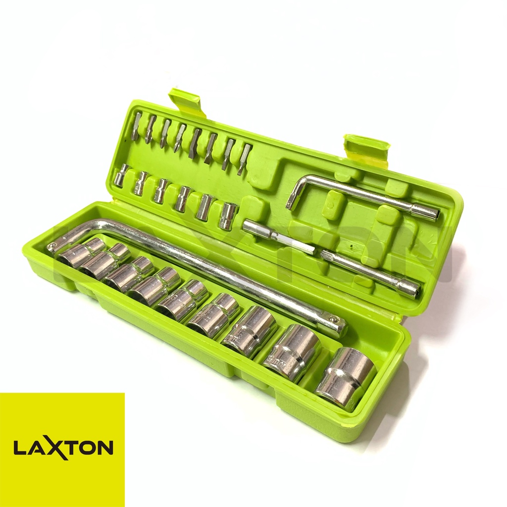 LAXTON kunci sok shock set motor socket 27 pcs L03-027 MURAH LARIS