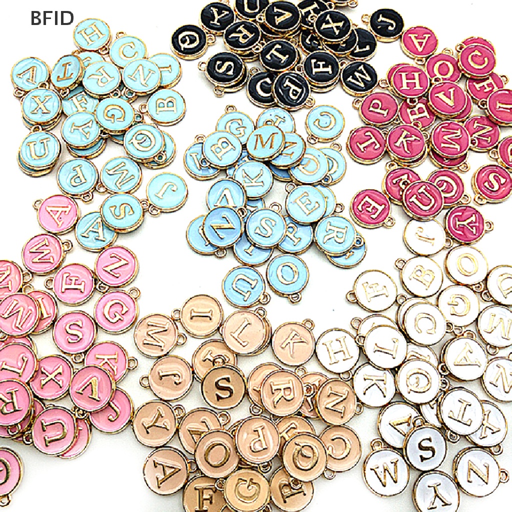 [BFID] 26pcs Huruf Alfabet Ch Inisial Huruf Gelang Perhiasan DIY Craft Making [ID]