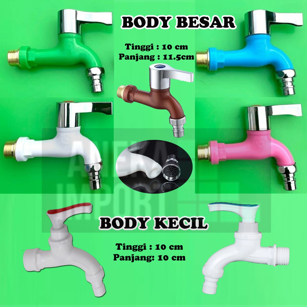 Keran Air Tembok ABS Kran Taman Mesin Cuci Tahan Korosi Termurah Cokelat