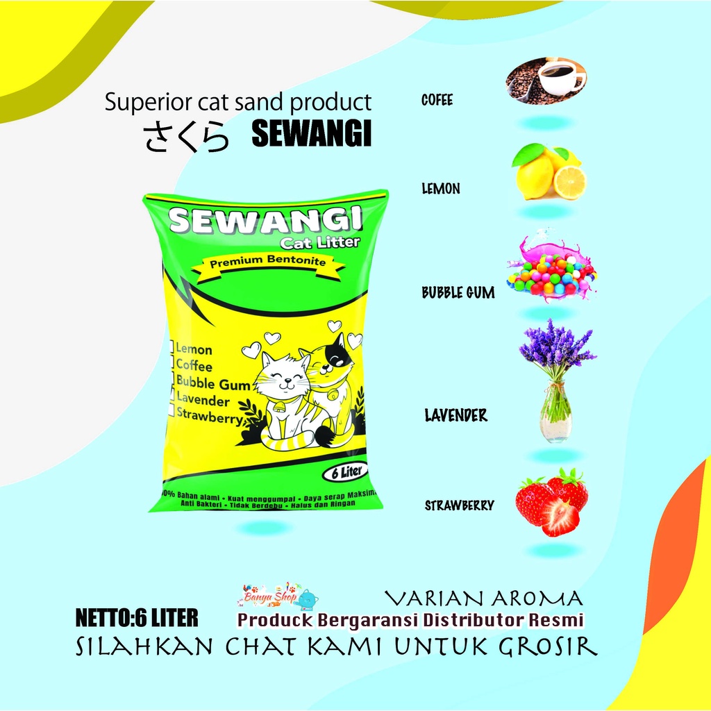 6 LITER-PASIR GUMPAL WANGI SEWANGI-PASIR GUMPAL WANGI-PASIR WANGI KUCING