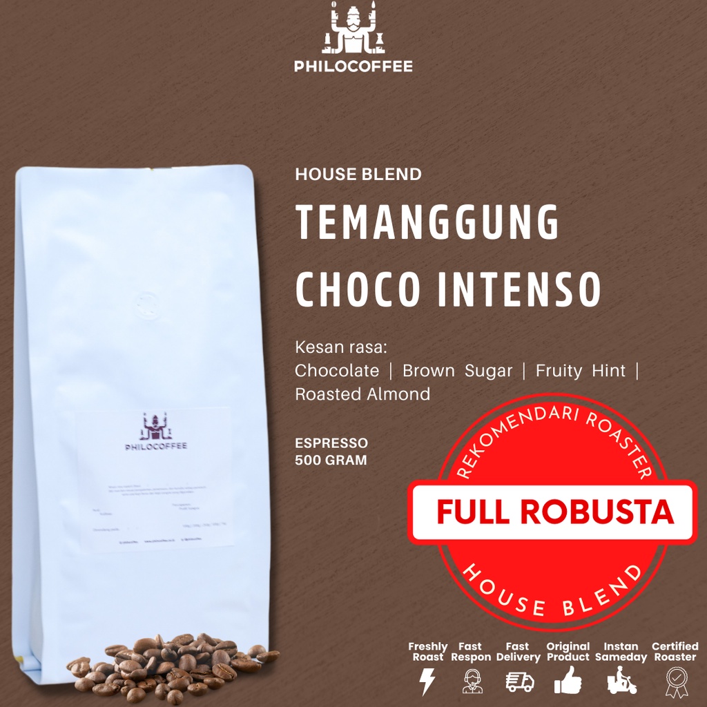 

Kopi Temanggung Choco Intenso 500gr | Fine Robusta Natural