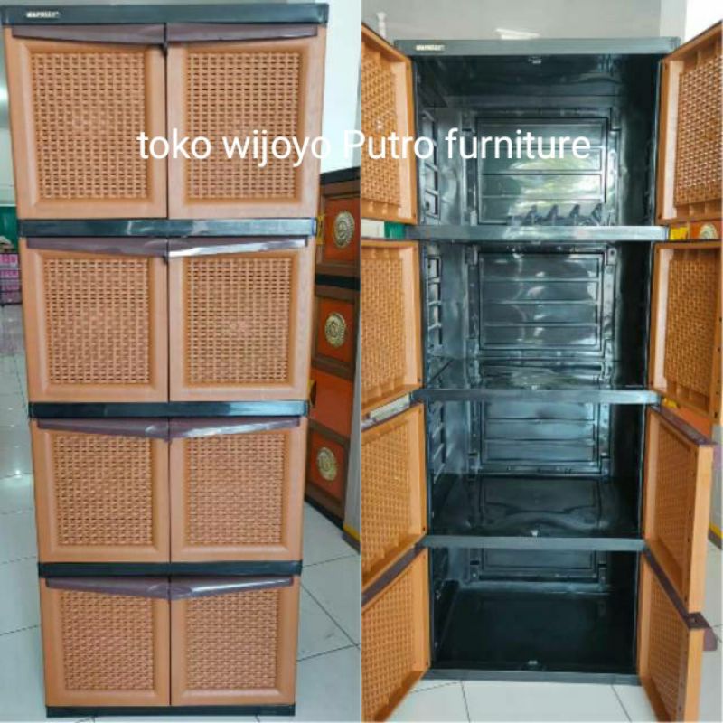 LEMARI PLASTIK NAPOLLY/LEMARI PLASTIK SUSUN 4/LEMARI PLASTIK JAMBI