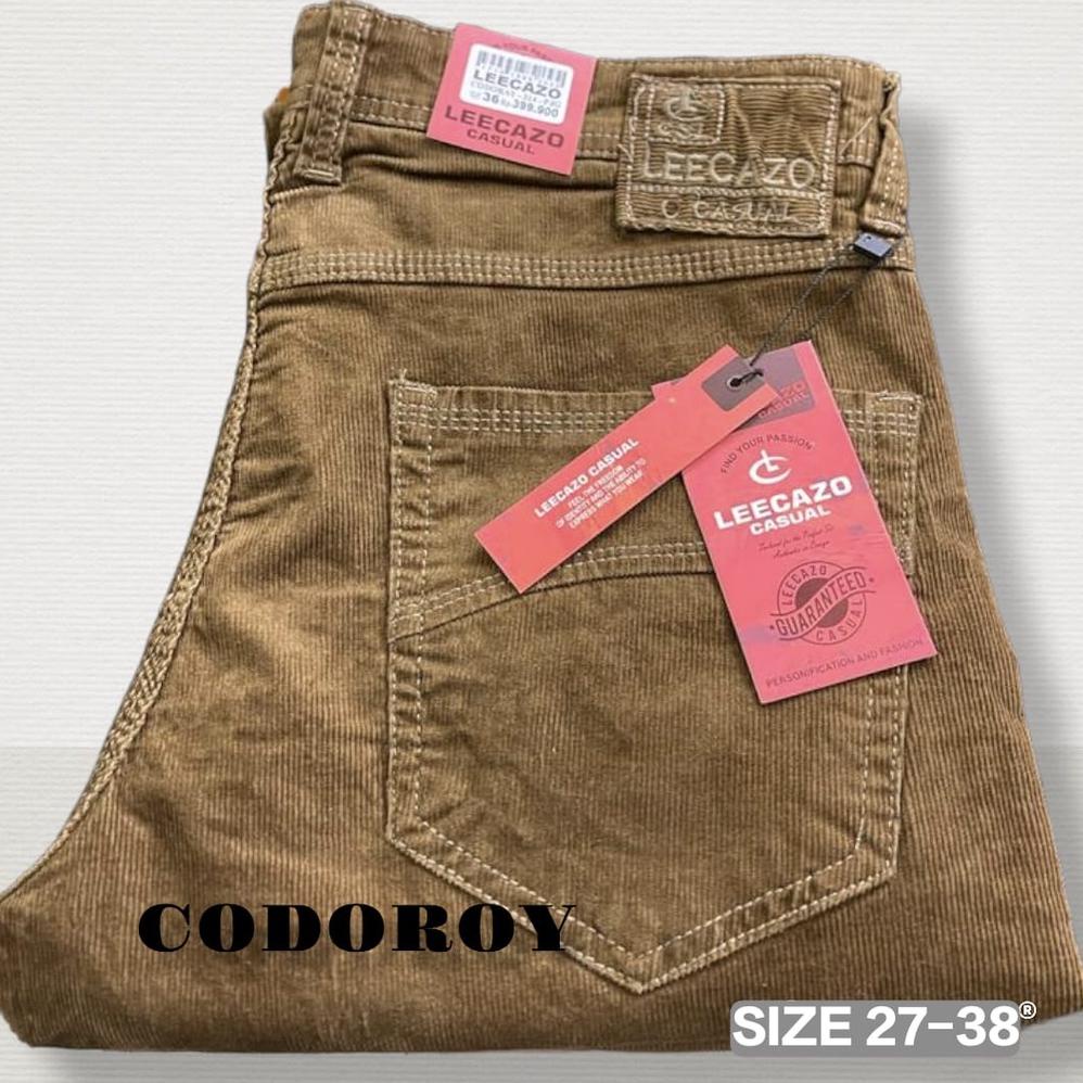 [614] 305 CDR COFFEE BROWN Celana Panjang Jeans Corduray Denim Pria - Celana codoray Bottom Man Long