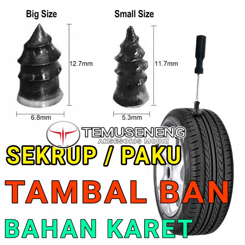 Paku Sekrup Tambal Ban Bocor Tubless Roda Tubles Anti Bocor Darurat