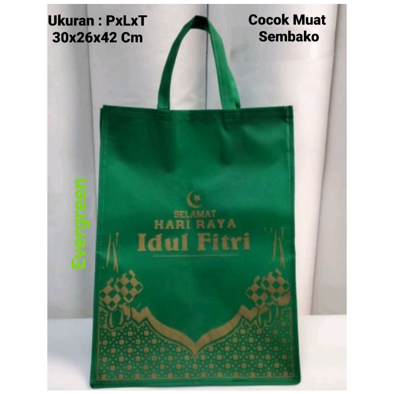 

302642 Tas Spunbond Jumbo Tas Kain cocok untuk Hampers Parcel Sembako Tas Spunbond Lebaran Tas Idul Fitri