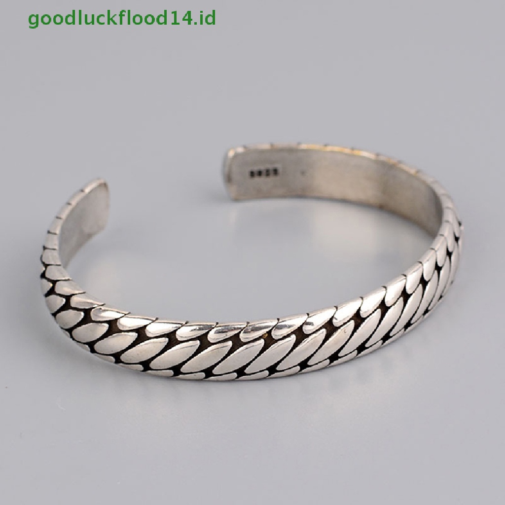 [GOOGFOUR] Hip Hop Sederhana Mode Pribadi Pola Ban Gelang Pola Oval Geometris Bangle Fashion Retro Lebar Tangan Perhiasan Membuka Gelang Hadiah Hari Valensi Romantis Untuk