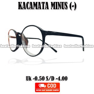 Kacamata Baca Minus (-) Pria Wanita Kacamata Minus Bulat Oval Uk -0.50 s/d -4.00 Reading Glasses