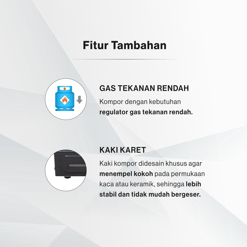 Kompor Gas Rinnai RI-202S 2 Tungku Sun Burner Garansi Resmi