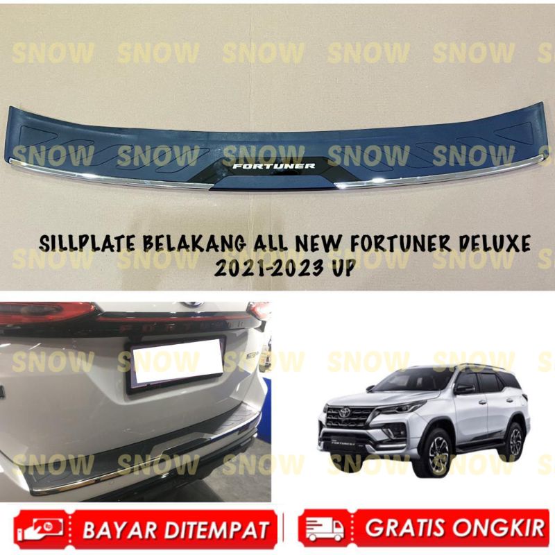 Sillplate Belakang All New Fortuner 2020 2022 2023 GR SPORT Deluxe Hitam List Chrome