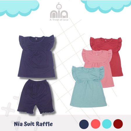 NIA Suit Raffle Setelan Bayi Premium With Raffle Size 3-12 Bulan