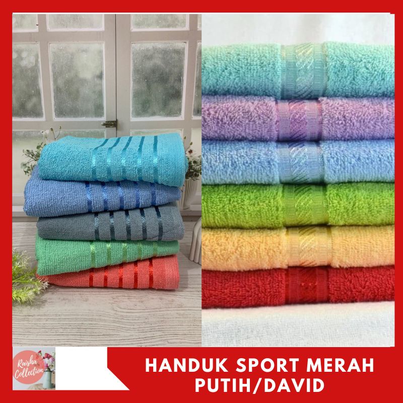 RC Terry Palmer Merah Putih Handuk Olahraga/Sport Berlabel Banyak Warna