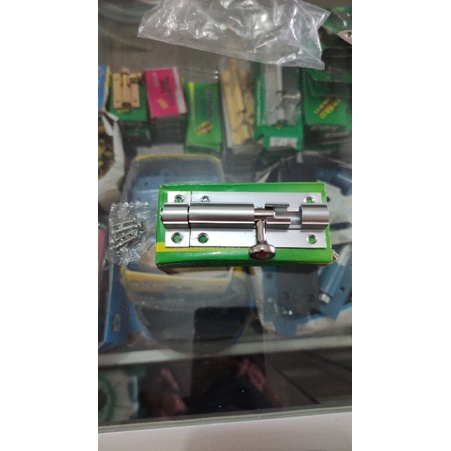 GRENDEL KUNCI PINTU STAINLESS / SLOT KUNCI PINTU / GRENDEL SLOT PINTU 3"