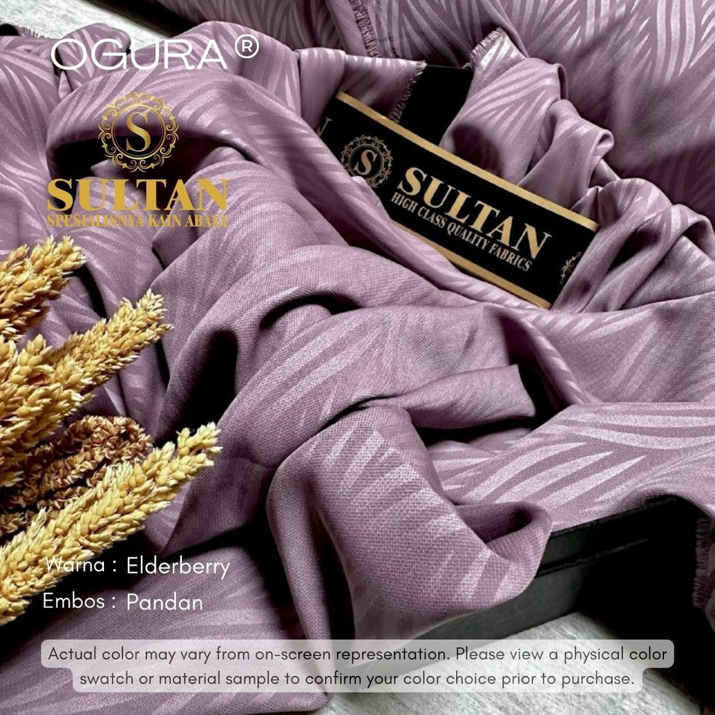 50CM EMBOS PANDAN OGURA ELDERBERRY KAIN ABAYA SULTAN