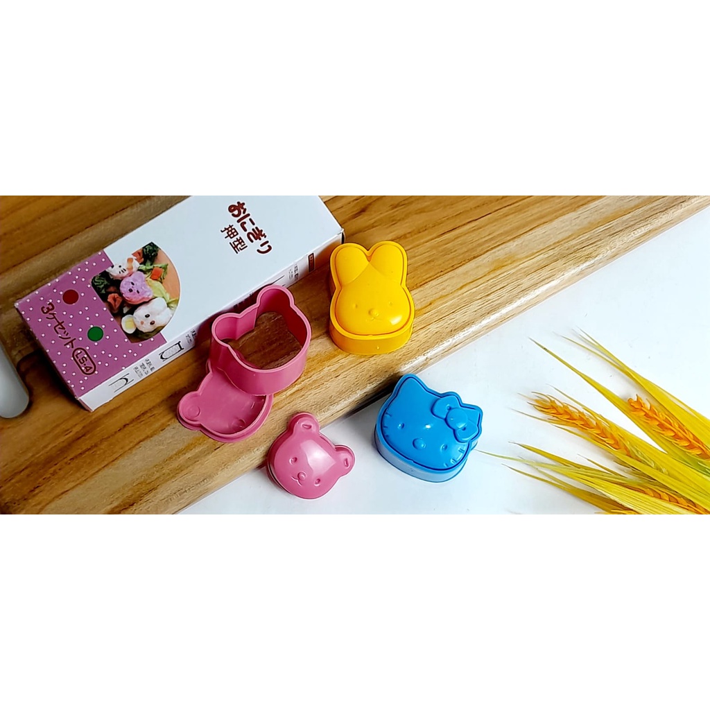 Cetakan Bento Rabbit Set 3's