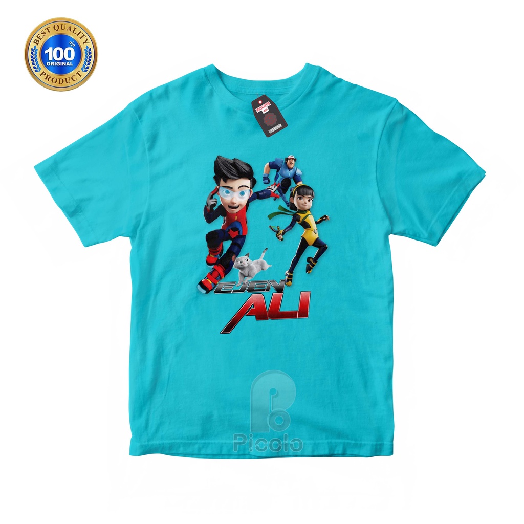(FREE NAMA) BAJU KAOS ATASAN ANAK MOTIF EJEN ALI UNISEX Bahan COTTUN