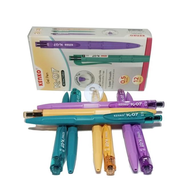 

HARGA DISKON KENKO - Gel Pen Pulpen Retractable K - 07 Black - Lusin