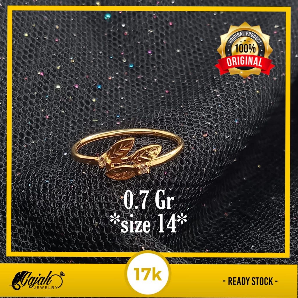 Cincin emas 17K - 0.7 gr kadar 750 - CBS000000006