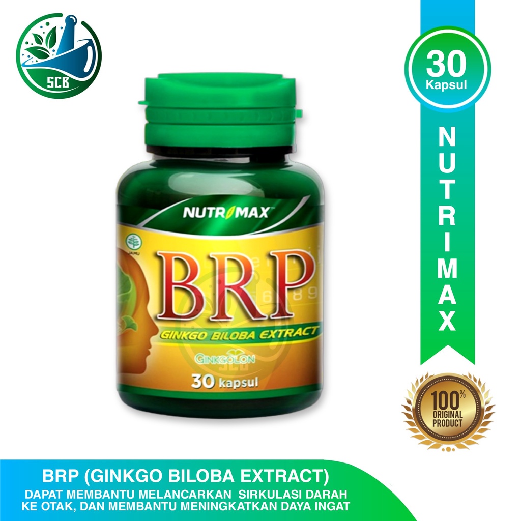 Nutrimax BRP (Ginkgo Biloba Extract) - Suplemen Otak dan Daya Ingat