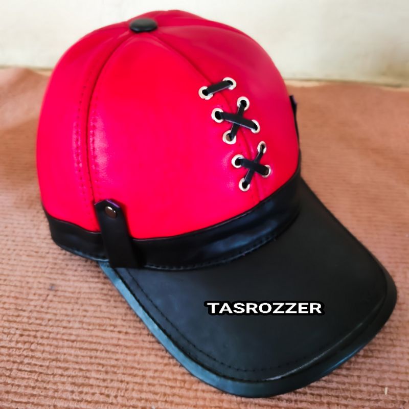 Topi kulit asli pria model new