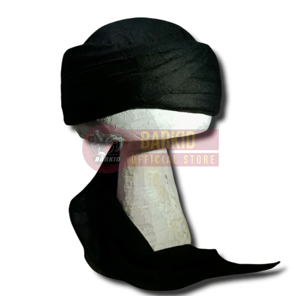 imamah Praktis hitam permanen - peci habib - peci sorban habaib iket wali sorban sunan barkid peci i