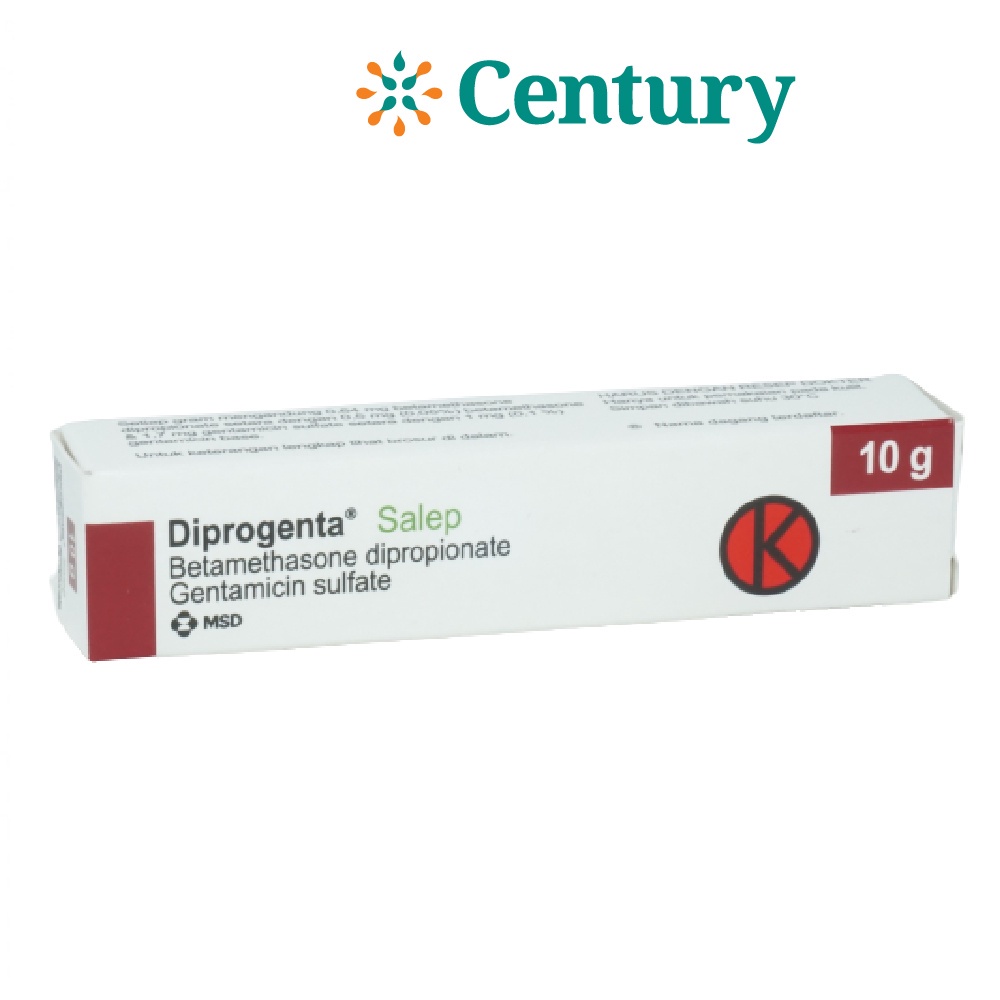 DIPROGENTA 0.1% OINT 10GR / BETAMETASONE/GENTAMICIN/ INFEKSI KULIT / GATAL/RUAM/ALERGI