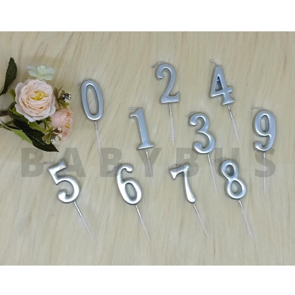 BBS Lilin Ulang Tahun Angka / Lilin Angka 0-9 / Birthday Numeric Candle / Lilin Angka Warna Import Murah