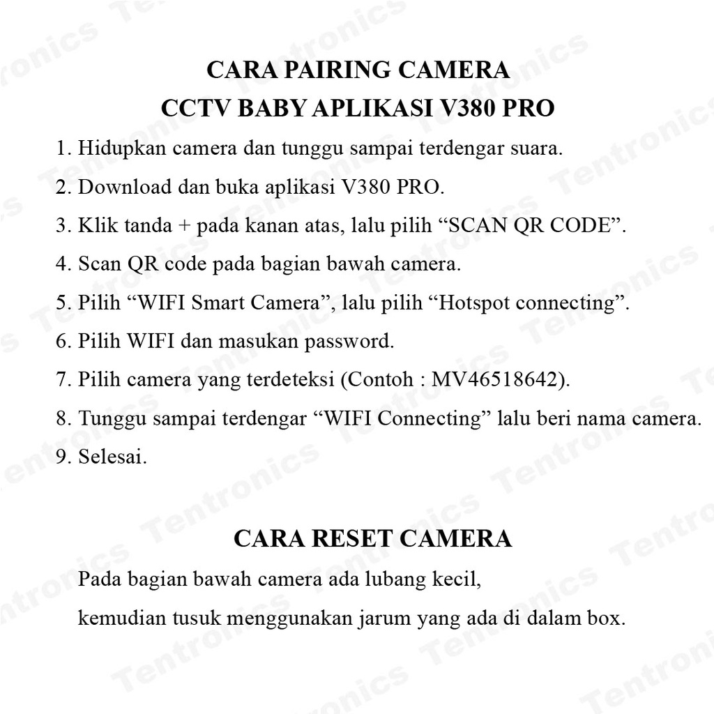 IP Camera 720P CCTV Baby Monitor Cam 1.3MP V380 Wireless Wifi Premium
