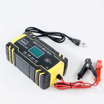 FOXSUR Charger Aki Mobil Motor 130W 12V/24V 150Ah with LCD FBC122408D