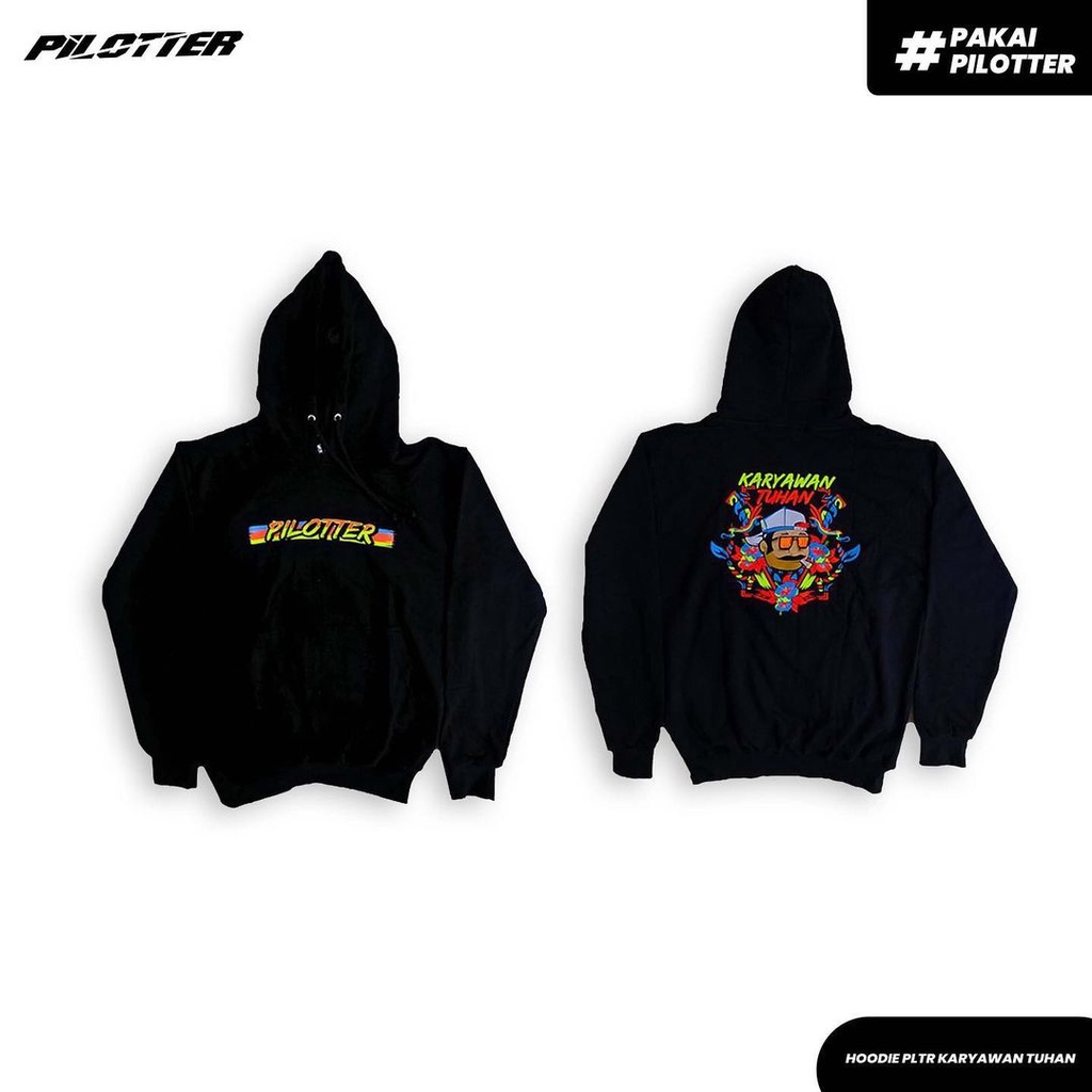 Pilotter Hoodie Karyawan Tuhan Original Free Sticker