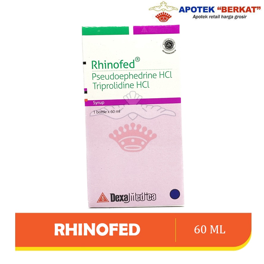 RHINOFED SIRUP 60 ML / OBAT FLU PILEK DEMAM ANAK