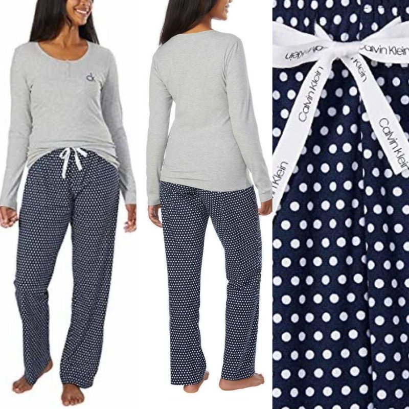 Ck full print maron &amp; polka navy pants