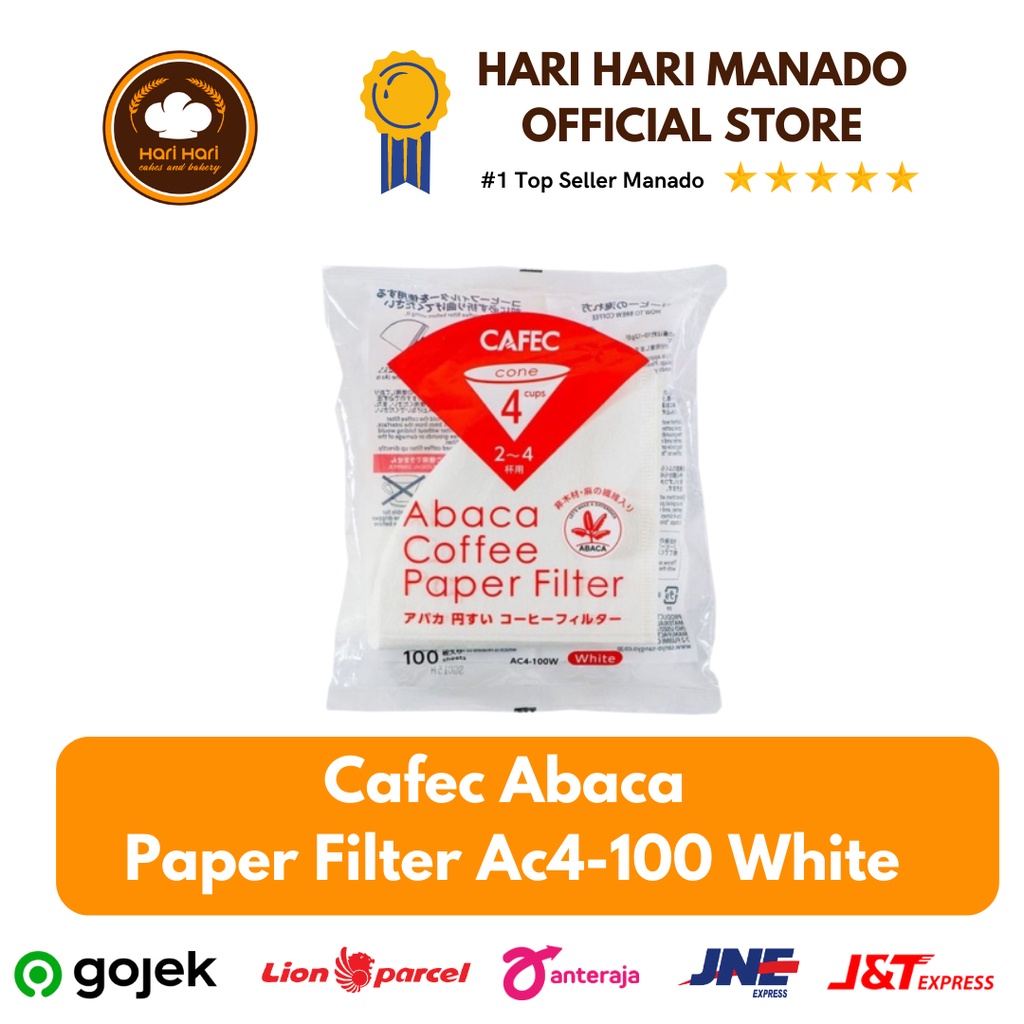 

Cafec Abaca Paper Filter Ac4-100 White