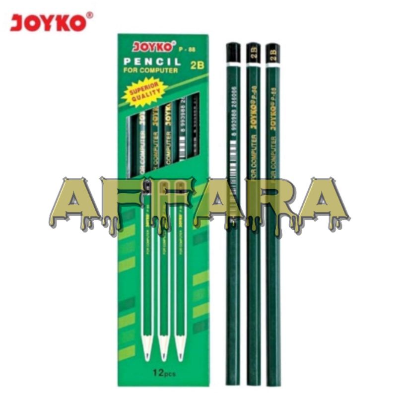 

Grosir (12pcs) Pensil Joyko 2B Hijau P88 | PENSIL UJIAN KOMPUTER