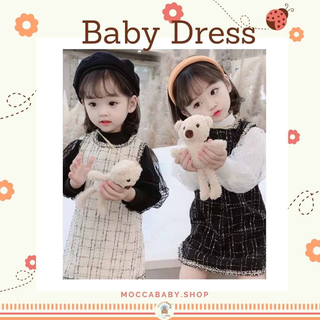 MBSS - Baby Dress Luxury EBV Baju Dress Anak Perempuan Import Dress anak/Bayi Perempuan Gaun bayi Rok Anak Pakaian anak / L2