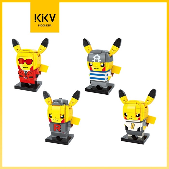 Brick Kkv - Mainan Brick Balok Susun Diy Pikachu Keepley / Pokemon Block Toy