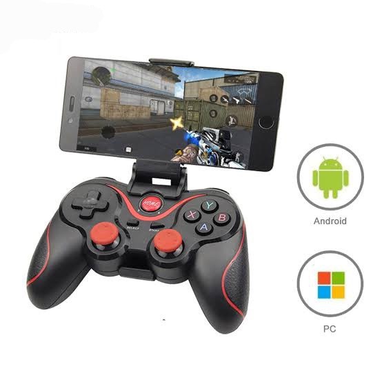 Joystick Stick Bluetooth X3 M-Tech Stik Gamepad Bluetooth X3 Gaming Joystick Gamepads for IOS iPad Android Smart TV with holder