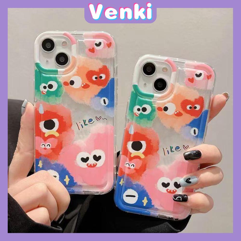 Case For iPhone 14 Pro Max TPU Soft Jelly Airbag Clear Case Cute Colorful Monsters Camera Protection Shockproof For iPhone 14 13 12 11 Plus Pro Max 7 Plus X XR