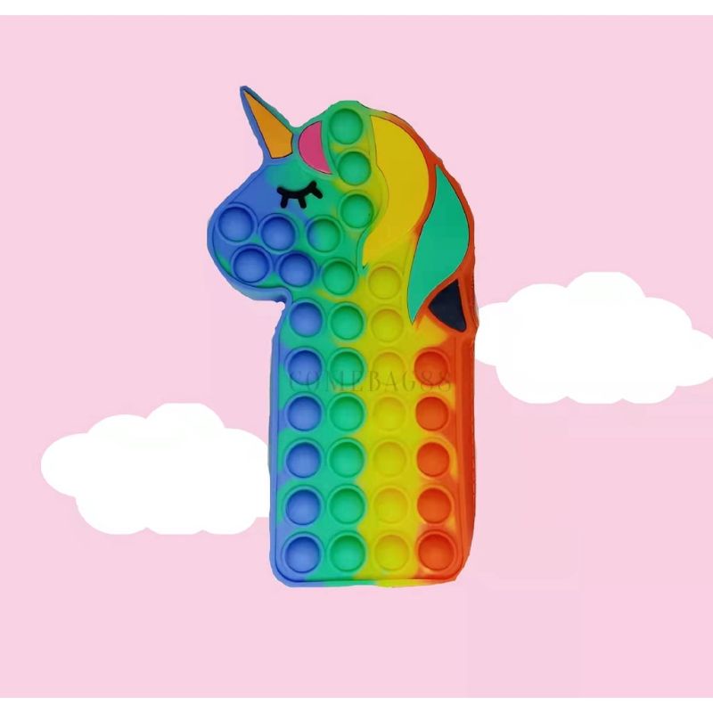 KOTAK PENSIL POP IT UNICORN/ KOTAK PENSIL UNICORN/ PENCIL CASE UNICORN/ PENCIL CASE POP IT