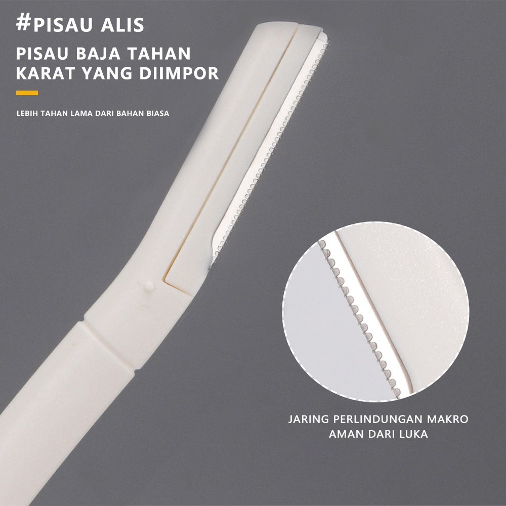 MAGEFY Cukur Alis Gunting Alis Eyebrow Trimmer Alat Pencukur Alis Isi Pisau Alat Pencukur 1253