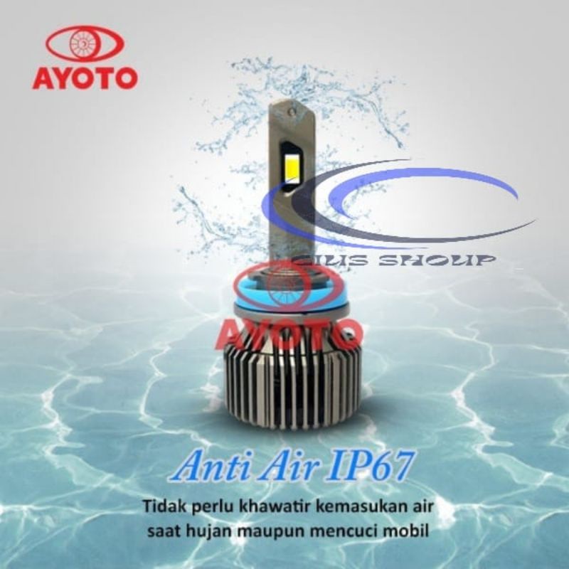 SEPASANG LAMPU LED H4, H11,H8 H7 HB3(9005) AYOTO A3 45W 3 WARNA PUTIH , KUNING, WARMWHITE LAMPU HEADLAMP,FOGLAMP MOBIL