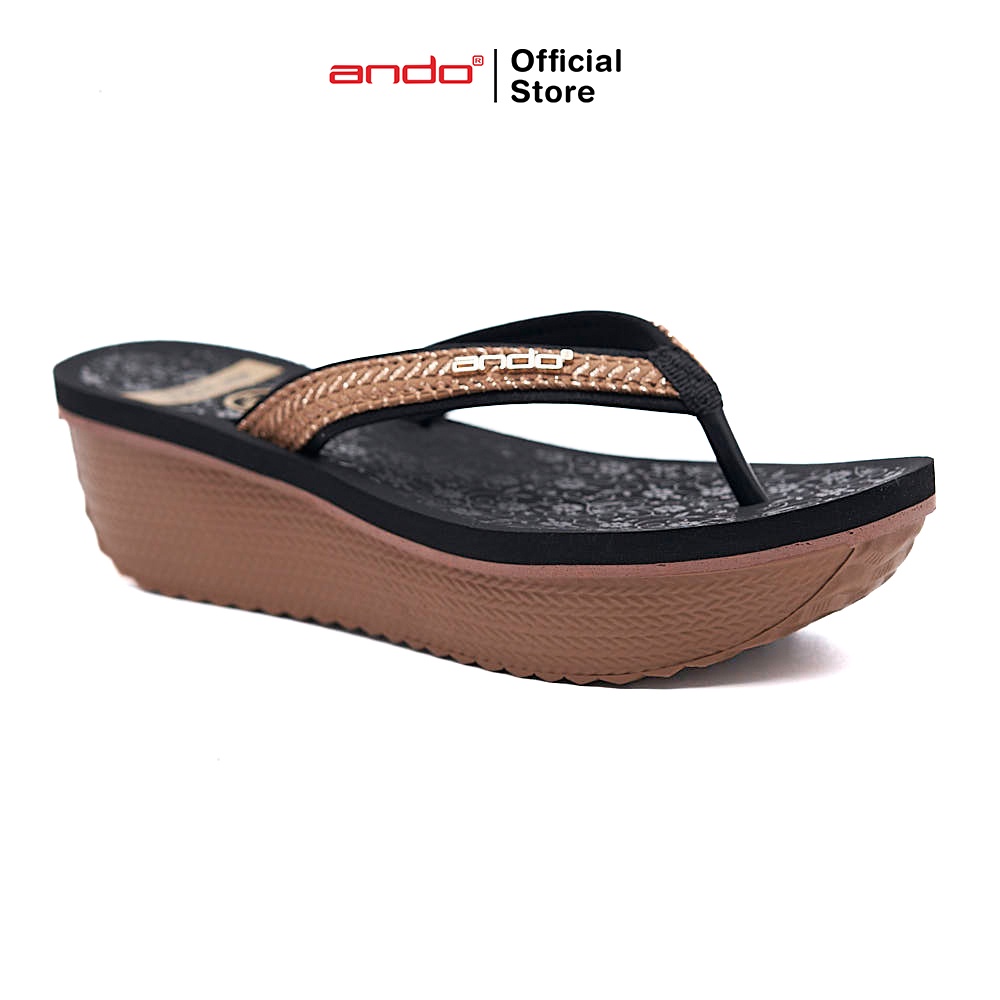 Ando Official Sandal Jepit Andini 02 Wanita Dewasa - Tan