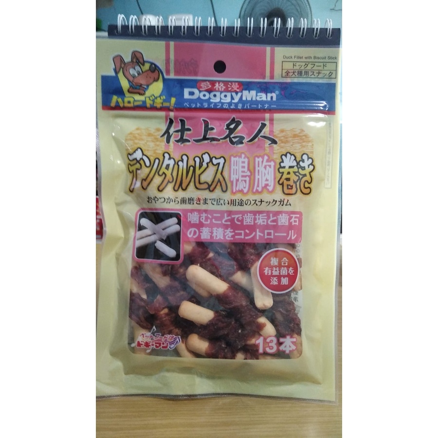 Snack Anjing DoggyMan Duck Fillet With Biscuit Stick 80gr 402304