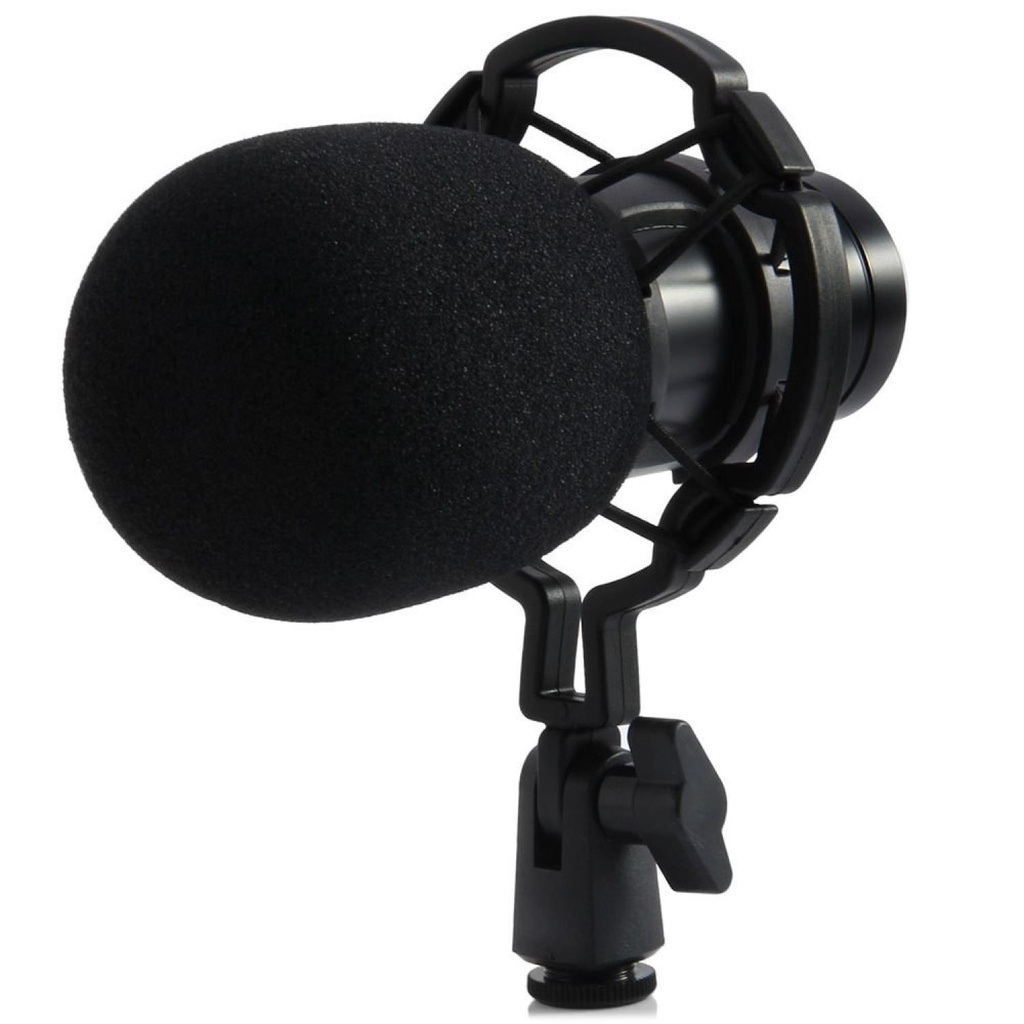 TaffSTUDIO Microphone Mikrofon Mic Kondenser Condenser  Studio dengan Shockproof Mount - BM-800