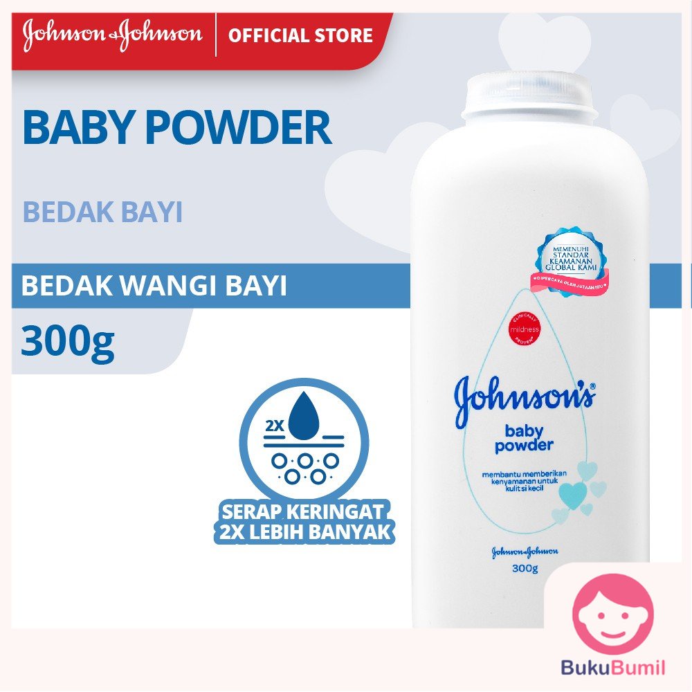 JOHNSON'S Baby Powder - Bedak Bayi 300gr Perlengkapan Bayi