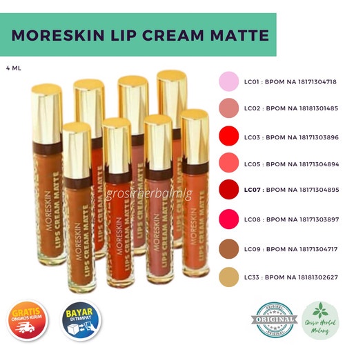 LIPSTIK MORESKIN MATTE NASA - Lipstik Nasa - Lipcream Matte Nasa