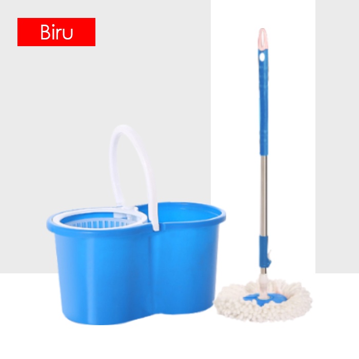 Spin Mop Alat Pembersih Bahan Plastik PP Dengan Ember Pengering Lap Pel - TB-1