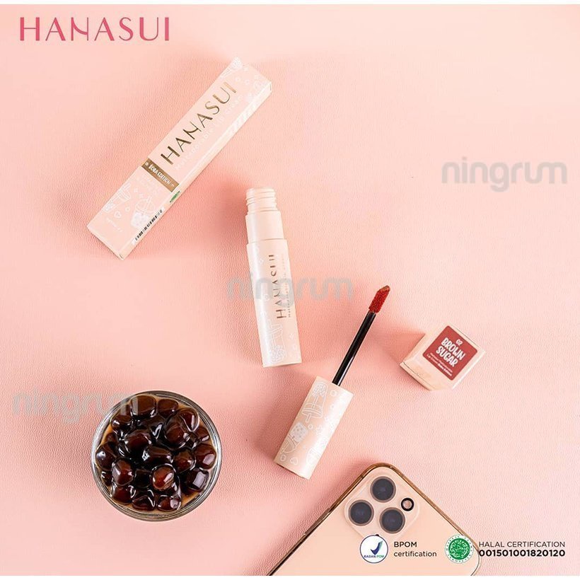 Ningrum Hanasui Mattedorable Lip Cream Boba Lip Cream Velvet Matte 4gr BPOM Ori | Boba Series | Lip Cream Boba - 5004