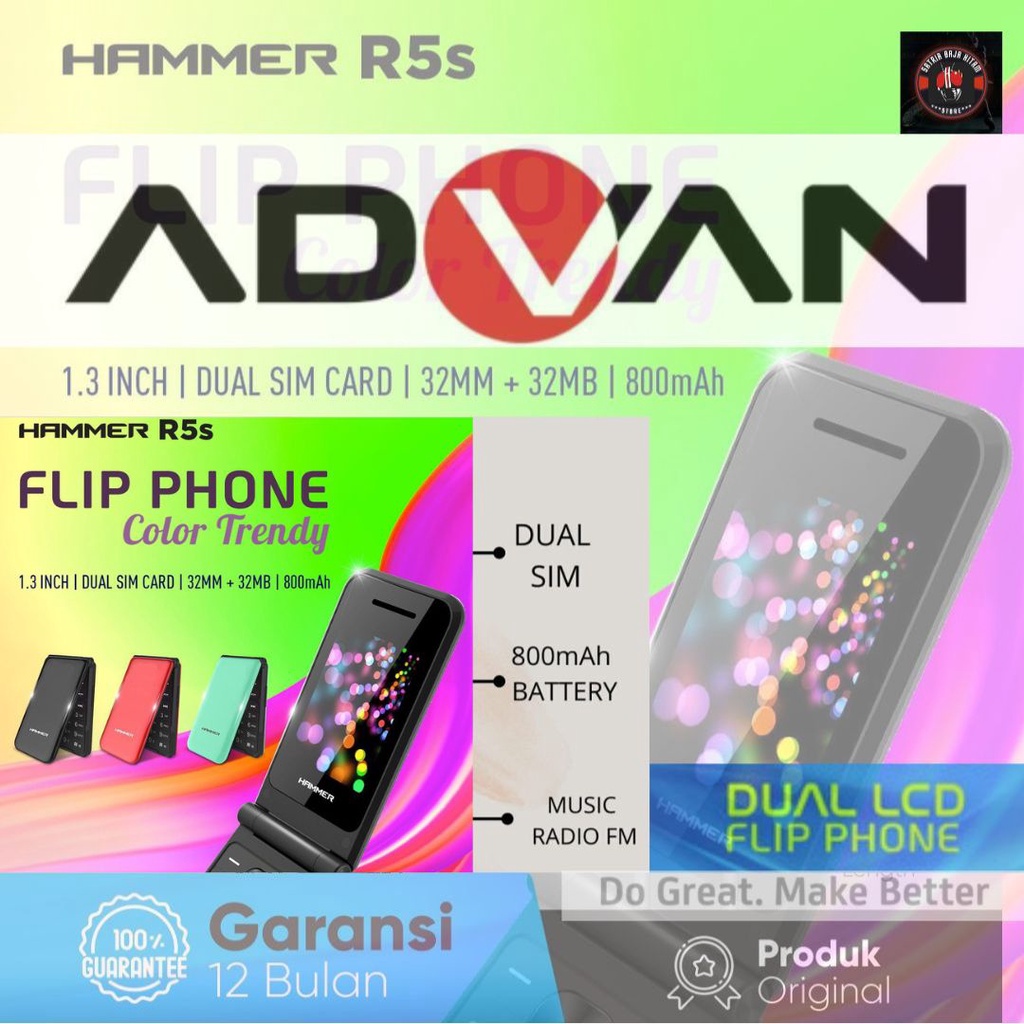 ADVAN HAMMER R5S- flip phone - hp murah