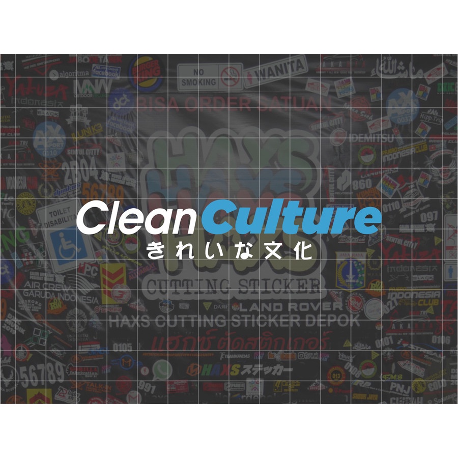 Cutting Sticker CleanCulture Ukuran 10 Cm Untuk Motor Mobil