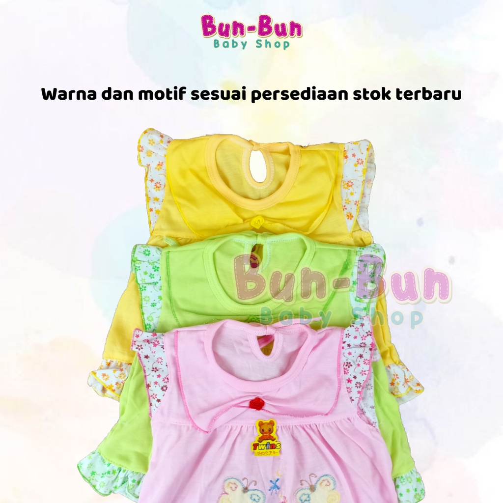 Setelan Cewek Dress Baby Girl Stelan Baju Bayi Lahir Perempuan Newborn Lucu Murah Bunbunbabyshop